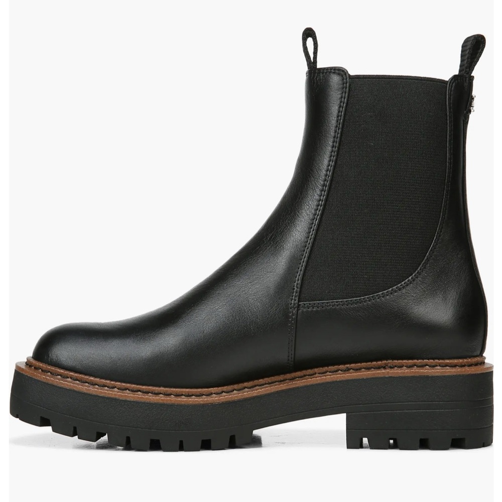 Sam Edelman Black Ankle Boots with Chunky Sole